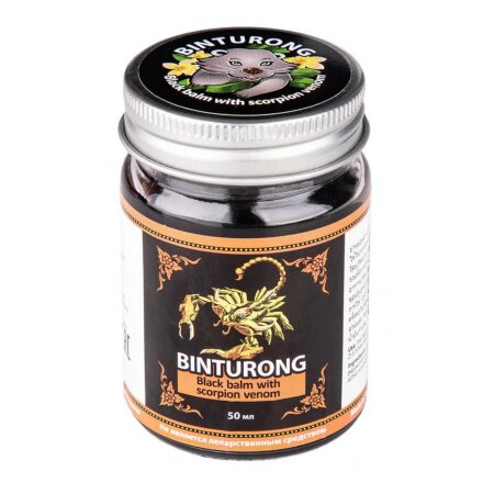 Бальзам с ядом скорпиона чёрный Scorpion Binturong 50 гр