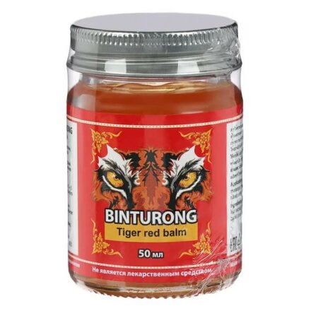 Бальзам с центеллой разогревающий красный Tiger Binturong 50 гр
