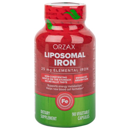 Железо липосомальное витамины ORZAX 25 мг 90 капсул