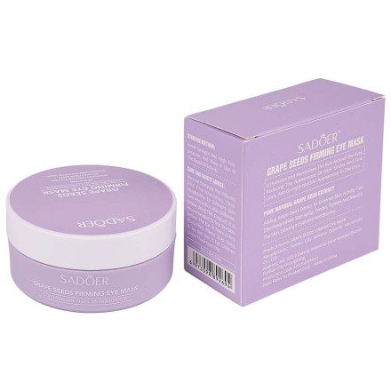 Антиоксидантные патчи для век с маслом виноградной косточки Sadoer, 60 шт