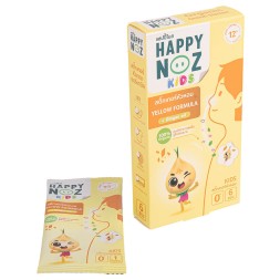 Пластырь желтый от заложенности носа с маслами имбиря и лука для детей Happy Noz 6 шт
